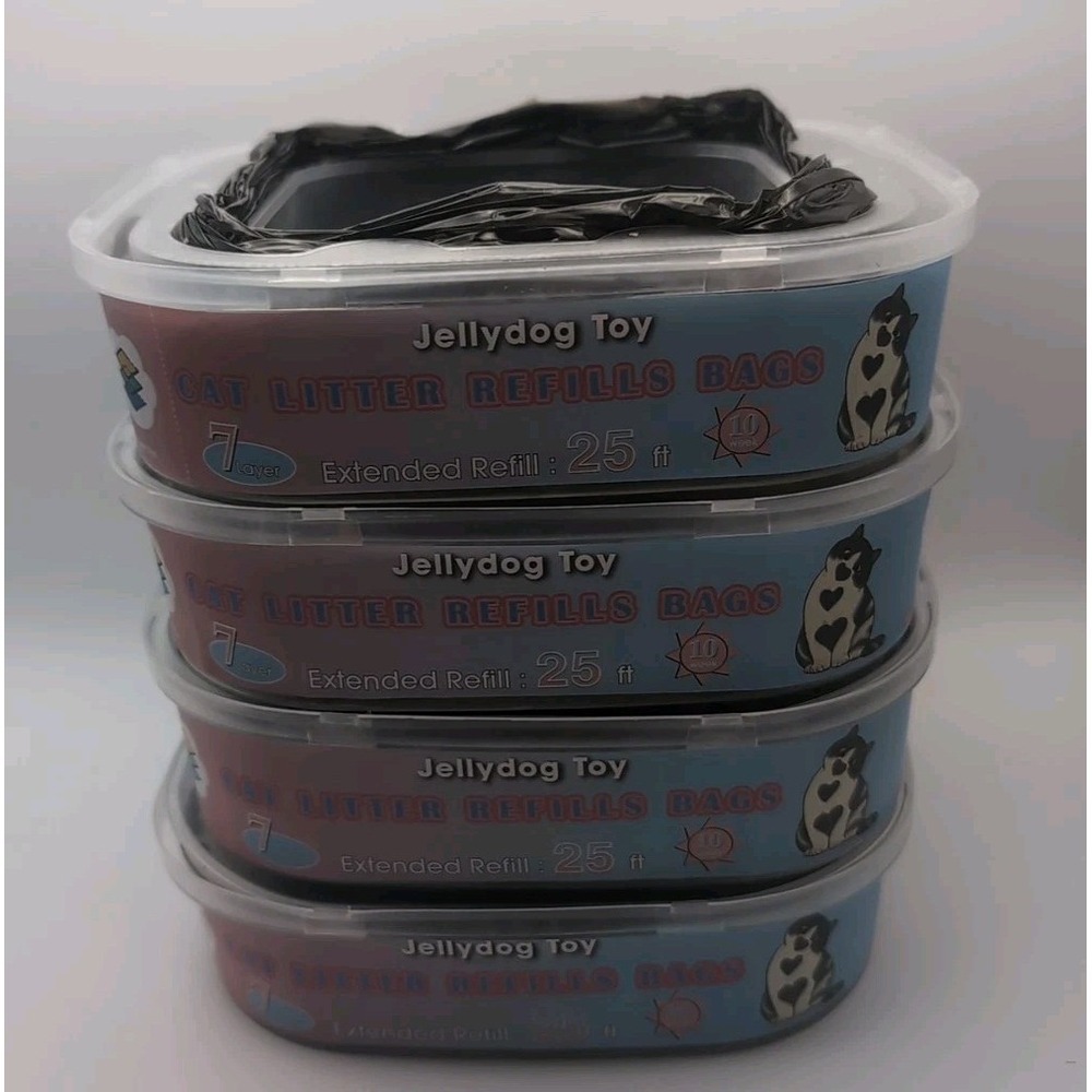 jellydog toy cat litter refills bags 25 ft 4 Pk